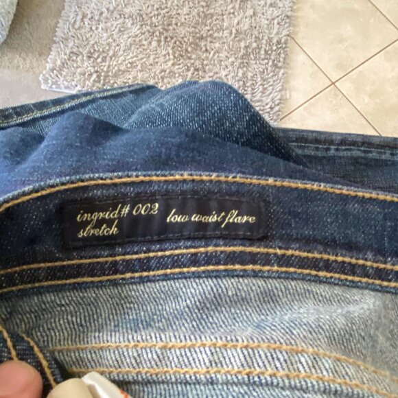 COH Citizens of Humanity Jeans Ingrid 002 Low Waist Flare Size 28x33.5 Dark Wash - Picture 7 of 9